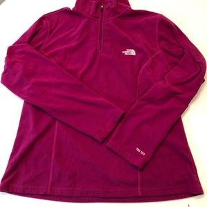 North Face Pink Fleece TKA 100 zip up size xl